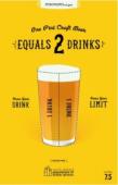 One pint craft beer equals 2 drinks
